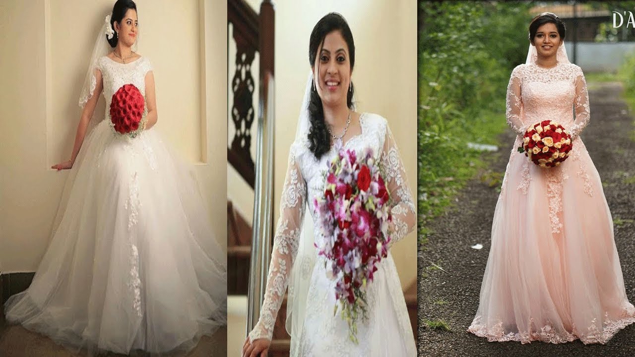 kerala christian bride in gown